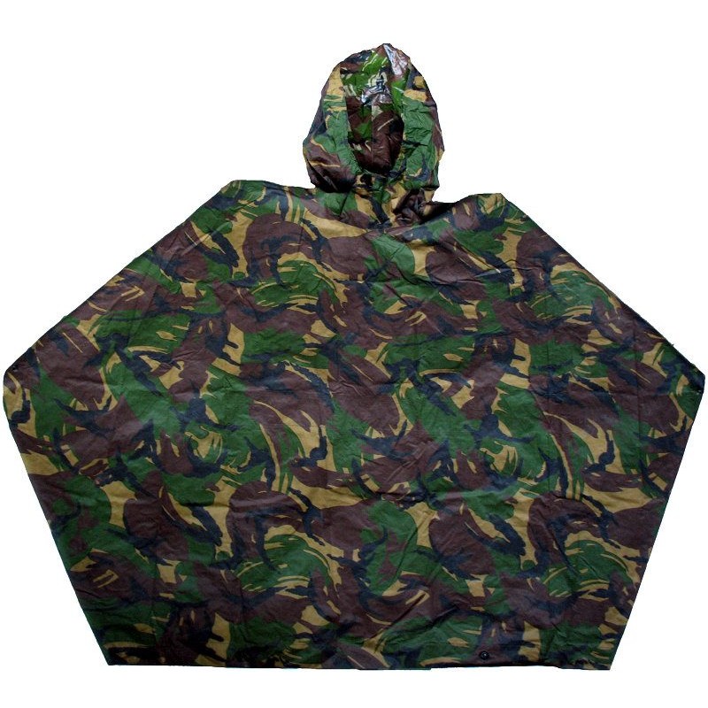 Regenponcho DPM woodland camouflage ex Nederlandse defensie Regenponcho DPM woodland camouflage ex Nederlandse defensie